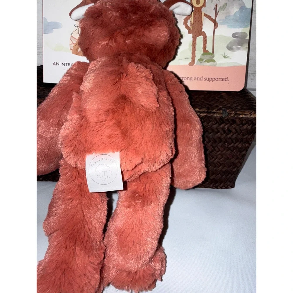 Slumberkins Alpaca Kin Plush Set with Board Book and Affirmation Card‎ Rust Red